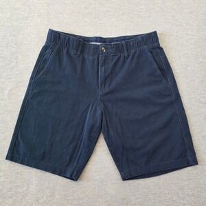 Nat Nast Mens Navy Blue Cotton Chino Shorts Size 32